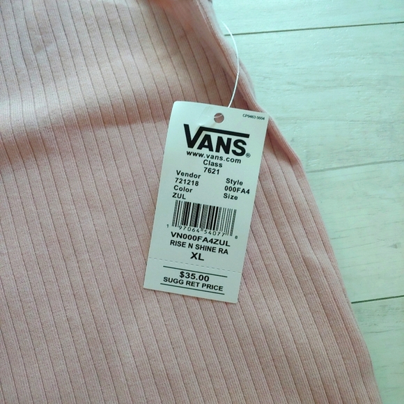 VANS NEW Rise N Shine Ribbed Racer Tank Top - Picture 10 of 11